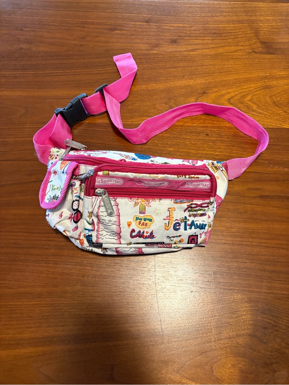 LeSportsac Pink Graphic Printed Crossbody Waist Bag